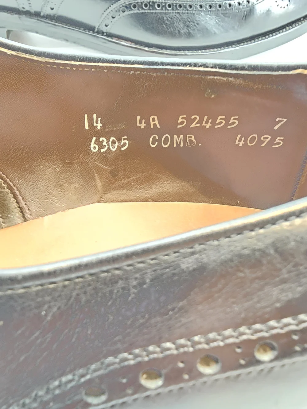 Allen Edmonds Black Leather Wingtip Brogues Boulevard 14 AAAA